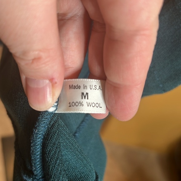 Vintage St. Croix La Femme Peacock Teal Blue Cardigan Blazer 100% Wool Sz Medium - Picture 7 of 10